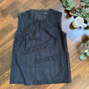 J.Crew Black Lace Tank Size 6